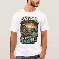Strand Alsjeblieft, Ik Vermijd Haaien Grappig Skel