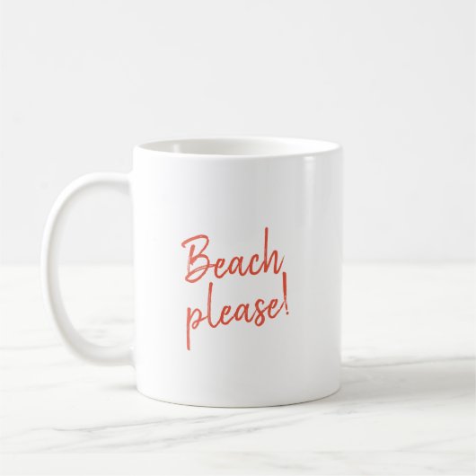 Strand alsjeblieft - koffiemok (Links)