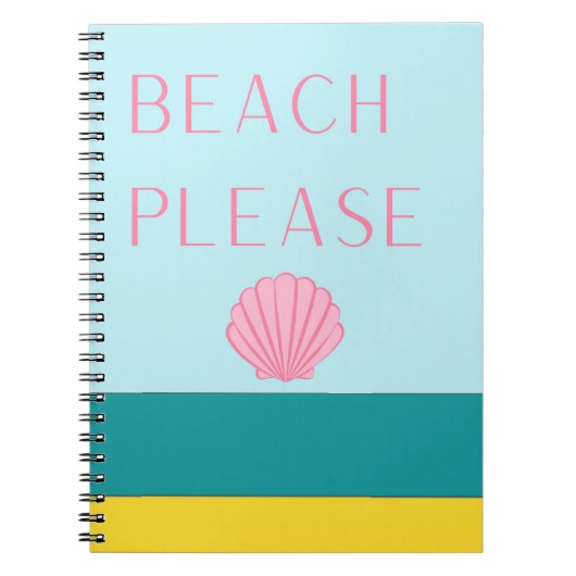 Strand alsjeblieft minimalistisch notitieboek (Voorkant)