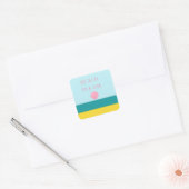Strand alsjeblieft minimalistisch vierkante sticker (Envelop)