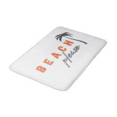 Strand alsjeblieft. Palmboom. Badmat modern (Gekanteld)