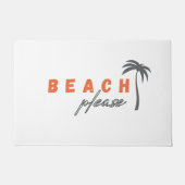 Strand alsjeblieft. Palmboom. Deurmat modern (Voorkant)