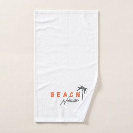 strand alsjeblieft. palmboom. moderne handdoek