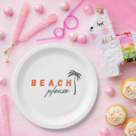 strand alsjeblieft palmboom Papier Borden Party Papieren Bordje