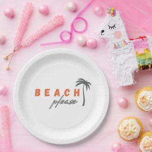 strand alsjeblieft palmboom Papier Borden Party Papieren Bordje