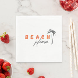 Strand alsjeblieft. Palmboom. Papieren servetten m