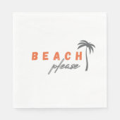 Strand alsjeblieft. Palmboom. Papieren servetten m (Voorkant)