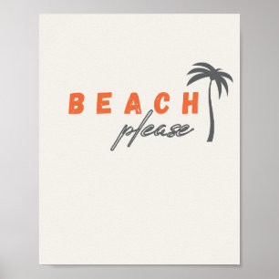 strand, alsjeblieft. Portretten en afdrukken Poster