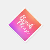 Strand Alsjeblieft Sinaasappel Roze Ombre Strandfe Servet (Hoek)