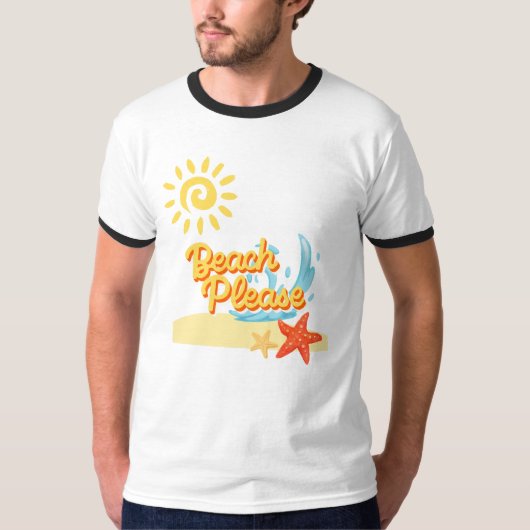 strand alsjeblieft t-shirt (Voorkant)