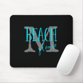 strand alsjeblieft turquoise typografie monogramme muismat (Met muis)