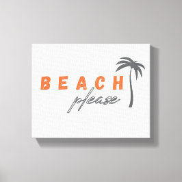 strand, alsjeblieft. Wandkunst van schilderdoek Canvas Afdruk