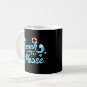 Strand alsjeblieft Zee Cool Pun Koffiemok (Voorkant links)