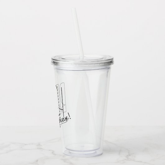 Strand alstublieft geïsoleerde tuimelaar acryl drinkbeker (Links)