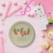 strand ananas tropische bruiloft papieren bordje (Feest)