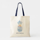 Strand Ananas Zomer Swag Kust Custom Tote Bag (Achterkant)