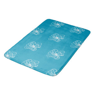 Strand Aqua Blauw Witte Oceaan Octopus Badmat