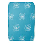 Strand Aqua Blauw Witte Oceaan Octopus Badmat (Voorkant Verticaal)
