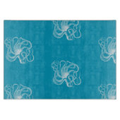 Strand Aqua Blauw Witte Oceaan Octopus Snijplank (Voorkant)
