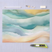 Strand Aqua Green Ocean Cream Zand Bruiloft Tissuepapier (Craft)