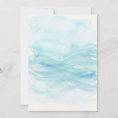Strand Aquarel Save the Date Kaart (Achterkant)