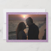 Strand Aquarel Zonsopgang Save The Date Foto Kaart (Achterkant)