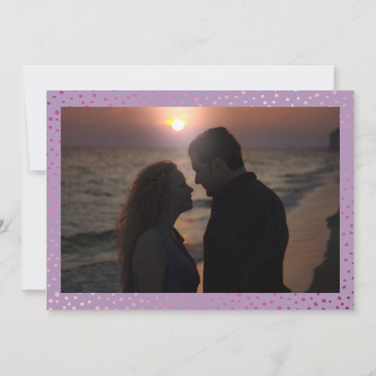 Strand Aquarel Zonsopgang Save The Date Foto Kaart (Achterkant)