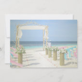 Strand Arbor Bloemen Bruiloft  Bewaar de Datum Save The Date (Achterkant)