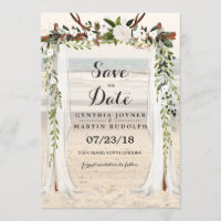 Strand Arbor Huwelijk Save the Date Uitnodiging