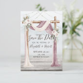 Strand Arbor Snoerlichten Save The Date (Staand voorkant)