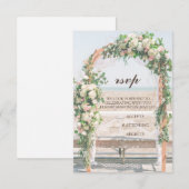 Strand Arbor Sunset RSVP Trouwkaart (Voorkant / Achterkant)