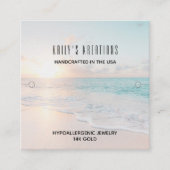 Strand Armband Display Sieraden Houder Vierkante Visitekaartje (Voorkant)