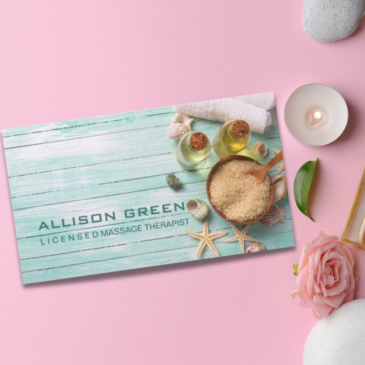 Strand Aromatherapie Massage therapeut SPA Salon Visitekaartje