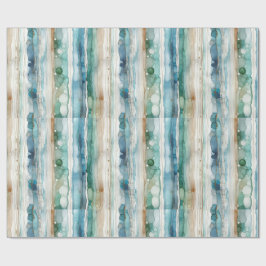 Strand, artistiek abstracte inktstrepen cadeaupapier