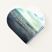 Strand Artistieke Typografie Ocean Zee Waves Schat Notitieboek (Achterkant)
