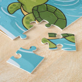 Strand Avontuur Kinderpuzzel | Oceandieren Leren Legpuzzel (Zijkant)