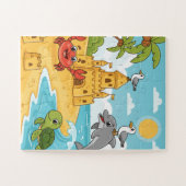 Strand Avontuur Kinderpuzzel | Oceandieren Leren Legpuzzel (Horizontaal)