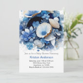 Strand Avontuur Zee Schelp Jongen Baby Shower Kaart (Staand voorkant)