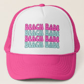 Strand babe bachelorette party trucker hoed trucker pet (Voorkant)