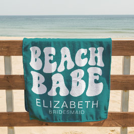 Strand Babe Blauwgroen Cool Bachelorette Party Ret Strandlaken