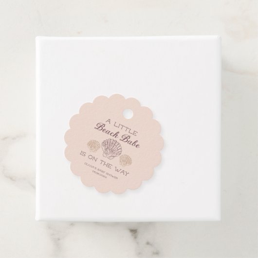 Strand Babe Meisje Baby shower Gepersonaliseerd Bedankjes Labels (In situ)