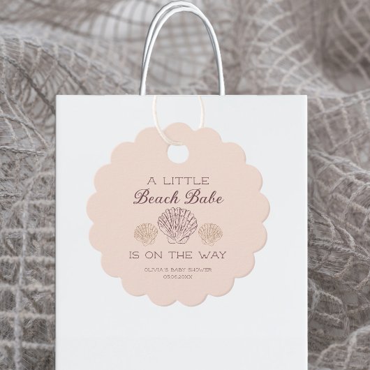 Strand Babe Meisje Baby shower Gepersonaliseerd Bedankjes Labels