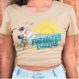Strand Babe Retro Zomervakantie T-shirt