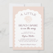 Strand Babe Seashell Meisje Baby shower Kaart (Voorkant)