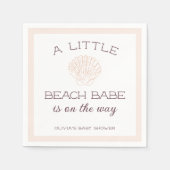 Strand Babe Seashell Zomer Meisje Baby shower Servet (Voorkant)