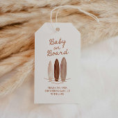 Strand Baby aan boord Baby shower Dank u Cadeaulabel