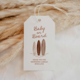 Strand Baby aan boord Baby shower Dank u Cadeaulabel