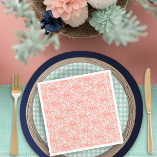Strand Baby aan boord Coral Pattern Baby shower Servet