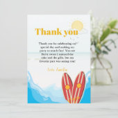 Strand Baby aan boord van het Baby shower Dank u k Kaart (Staand voorkant)