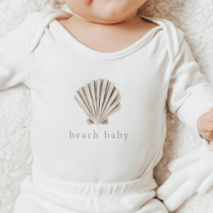 Strand Baby Boho Oceaan Schelp Baby Shower Romper